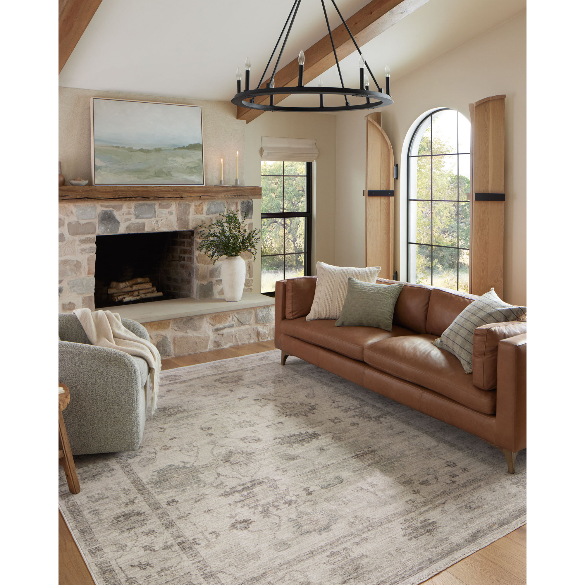Magnolia Home By Joanna Gaines X Loloi Cameron Ivory Pillow, Down