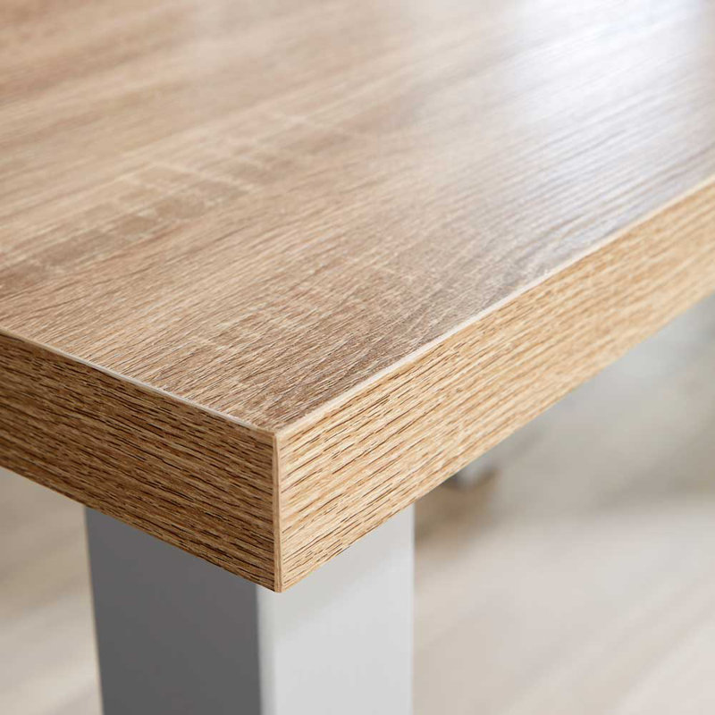 Grey With Oak Top 1.2M Two Tone Wooden Dining Kitchen Table