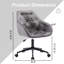 Chaise de bureau en velours à roulettes Elegent