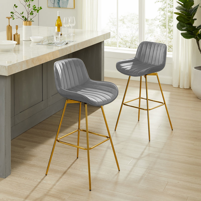 Abingdon 73.5Cm Swivel Bar Stool, Grey