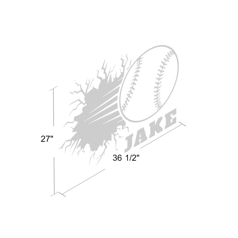 Jimenez Sports Non-Wall Damaging Wall Decal, Black, Yes