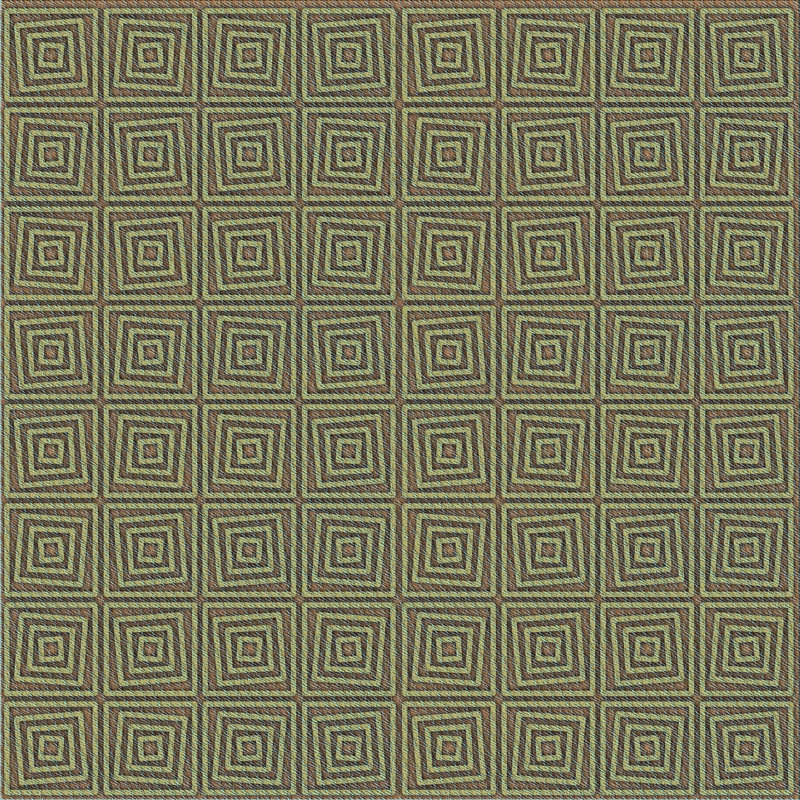 Tapis 100% bleu à motifs 2989 lavable à la machine, Carré 8 pi