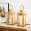 Set of 2 Stainless Steel Decorative Lantern 12'' High