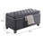 Grey Tufted Storage Bench