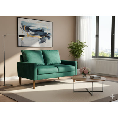 Causeuse rembourrée en velours 2 places Modern Modern