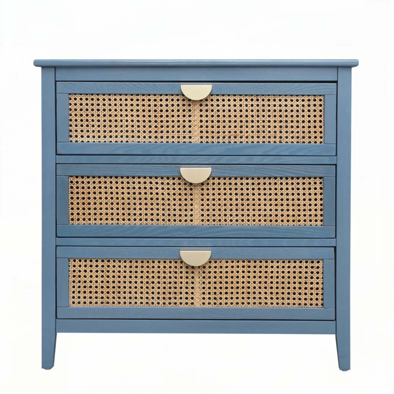 Kaikea 3 - Drawer Dresser,Chest,Nightstand,Cabinet, Blue
