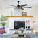 65" 6-Blade Reversible Ceiling Fan With Lights And Remote Control, 6-Speed, Timer Setting Quiet DC Motor