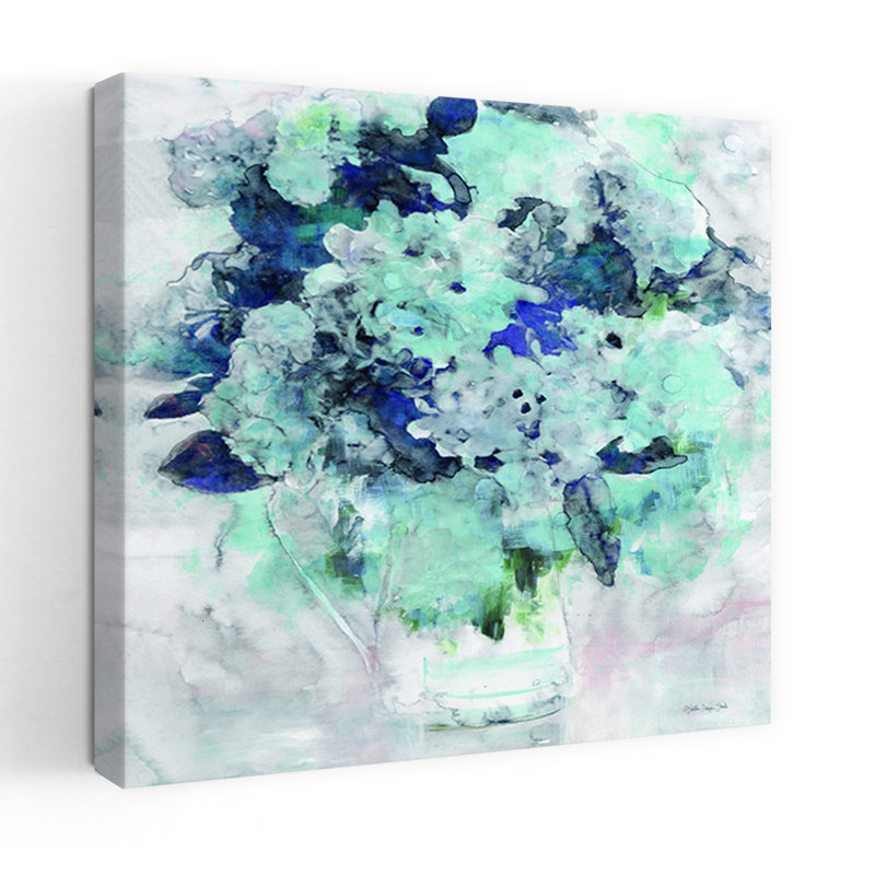 Floral Secrets 2, art floral abstrait contemporain, H 24 po x l 24 po