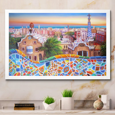Barcelona City Canvas Wall Art, European Travel Landscape Print - Barcelona City