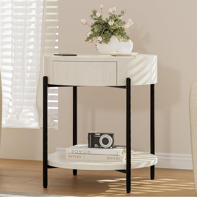 Console Table, White, 20cm H x 53cm W x 55cm D, White, White