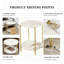 Table d'appoint pliante à 2 niveaux avec station de charge, table de bout ronde peu encombrante avec plateau amovible, table d'appoint imperméable pour le salon, la chambre à coucher, l'intérieur et l'extérieur