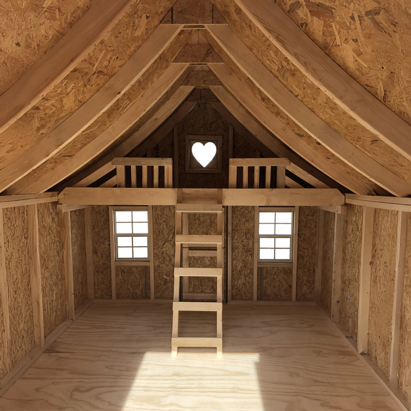 Gingerbread Outdoor Wood Playhouse, 8' x 10', Yes, No