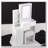 29.2" Small Space Vanity Table with LED Mirror, Power Station, Hair Dryer Bracket and Stool