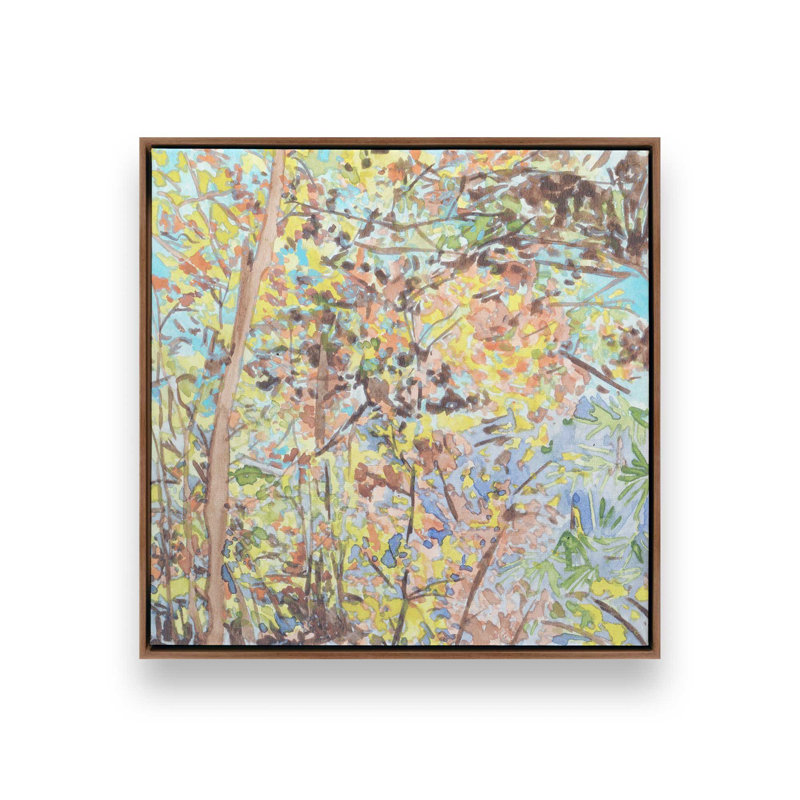 «Tangled Canopy I» par Melissa Wang, reproduction d'art sur toile, Brun, «Floater», reproduction encadrée sans passe-par