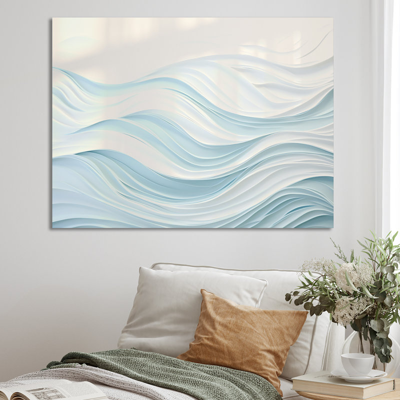 Chlora - art mural abstrait en marbre, Toile tendue, H 24 po x l 32 po x P 1 po