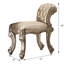 Tabouret de coiffeuse traditionnel avec revêtement brun, forme rectangulaire, 20 po de profondeur x 25 po de largeur et 28 po de hauteur tabouret doré, coussins,