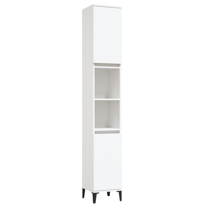 Bozhil Freestanding Bathroom Storage Furniture Set, White