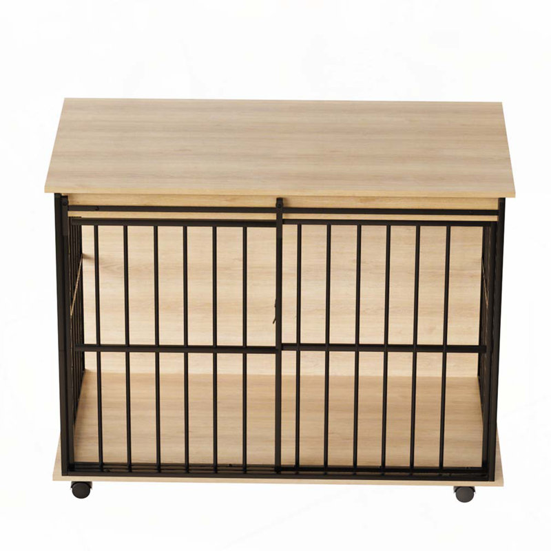 Mobilier pour grande cage avec plateau pour chiens de taille moyenne