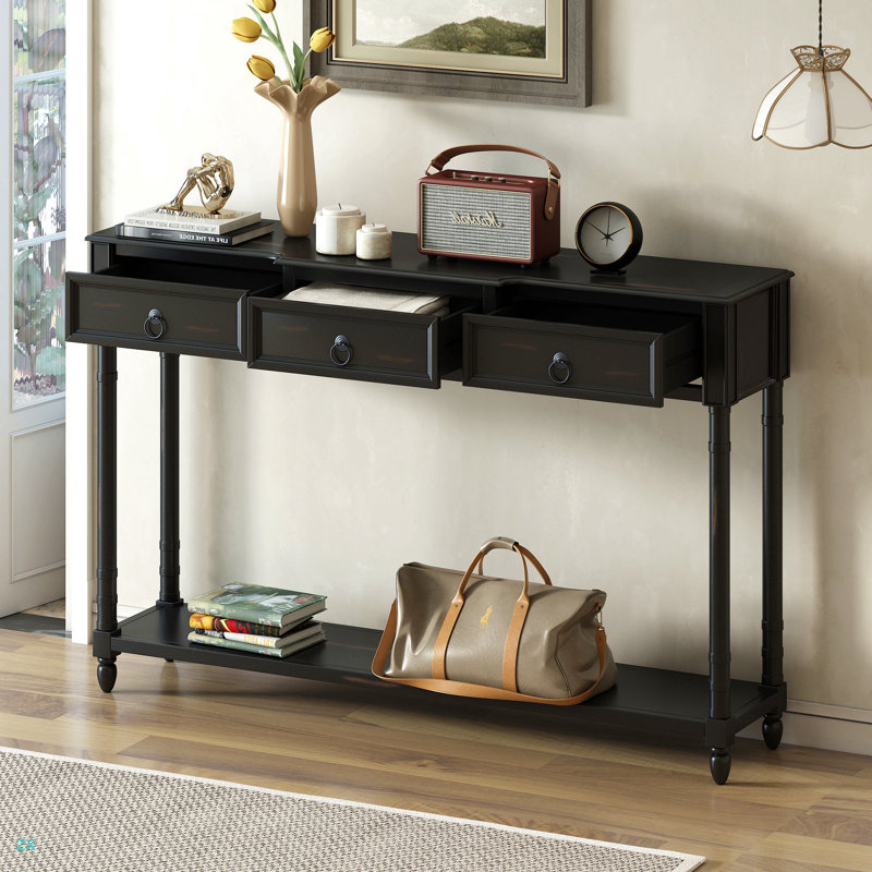 Console Console avec tiroirs pour le vestibule et tiroirs, Espresso