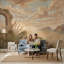 Murale de paysage côtier, ruche en pierre, fresque murale rétro-1686389791-1686389856