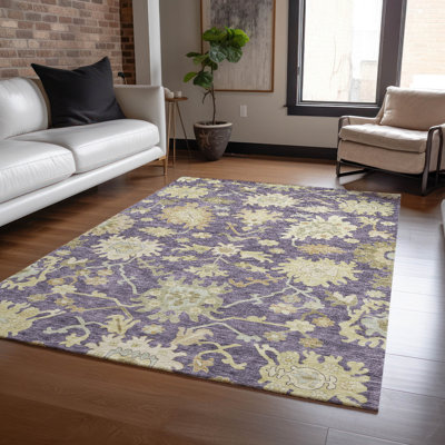 Tapis mauve lavable intérieur / extérieur Louis 