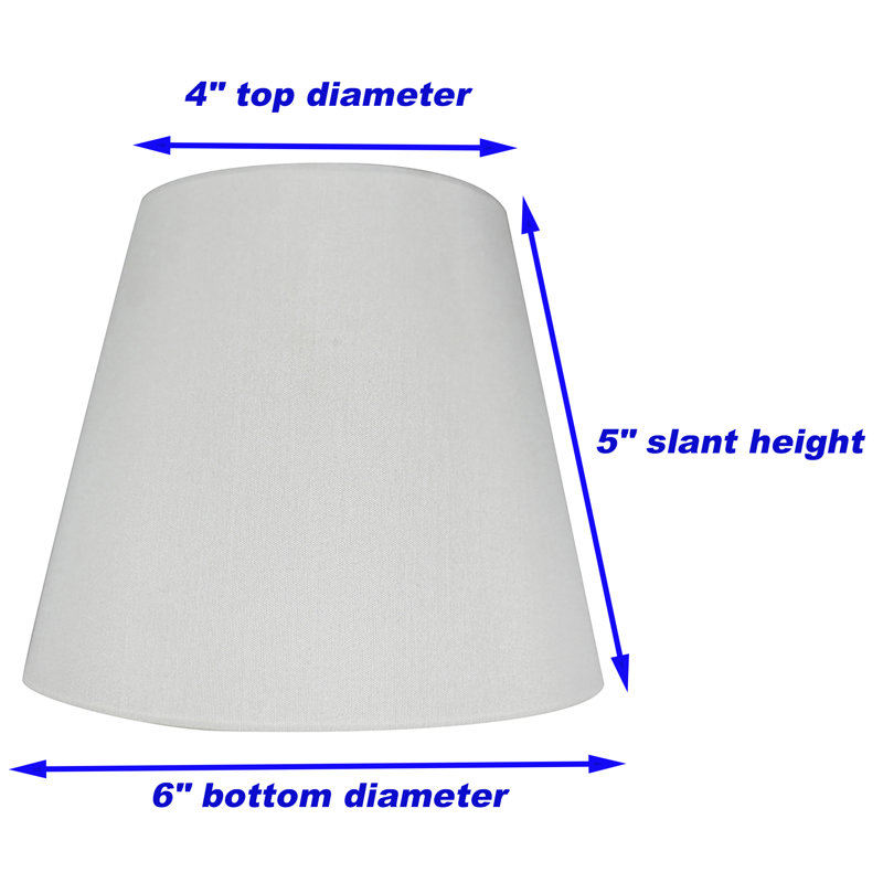 Abat-jour de lustre 5 pièces, H 5 po x l 4 po x P 6 po, Blanc cassé