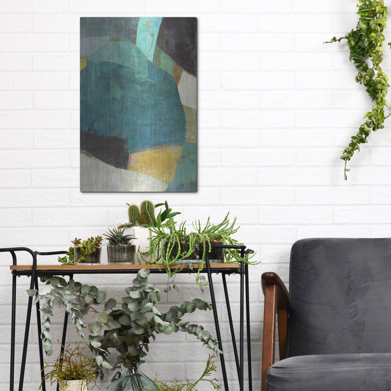 Winston Porter «Boulder Field 2» par Suzanne Nicoll, art mural en métal, H 16 po x l 12 po