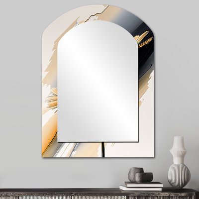Hyperrealistic Daisy Flowers IV - White Traditional Arch Wall Mirror