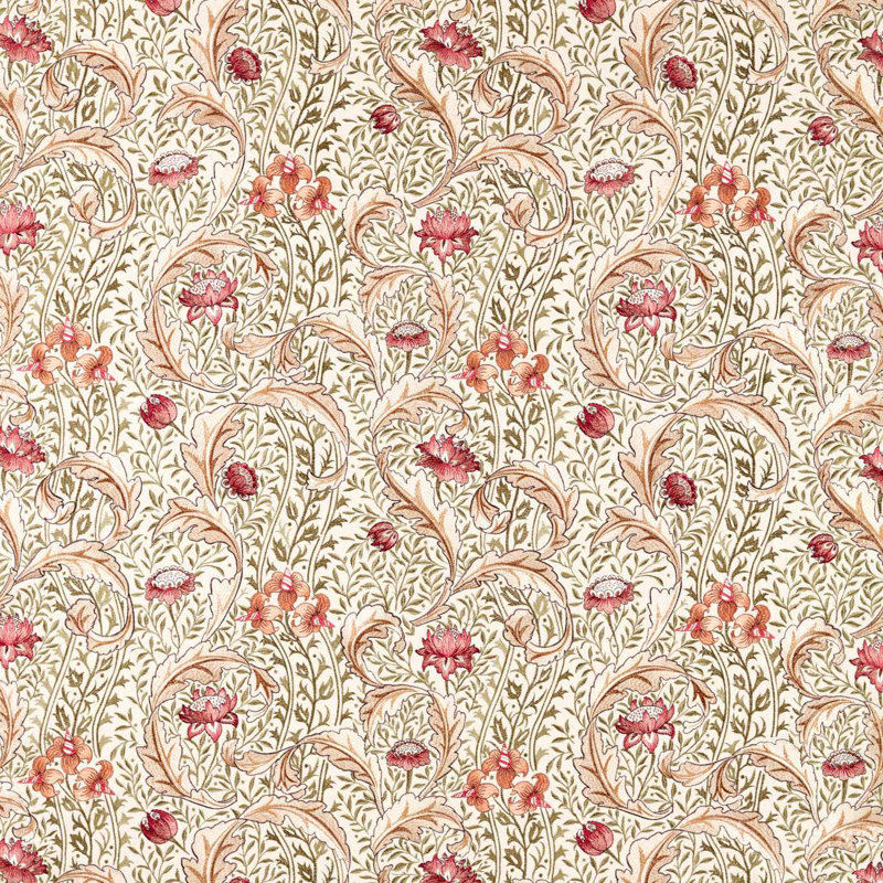 Wild Tulip & Vine Embroidery, Rose/Bayleaf