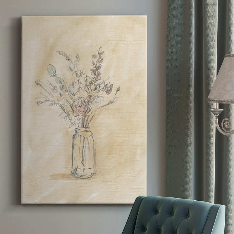 " Antque Pastel Floral ", 40" W x 60" H
