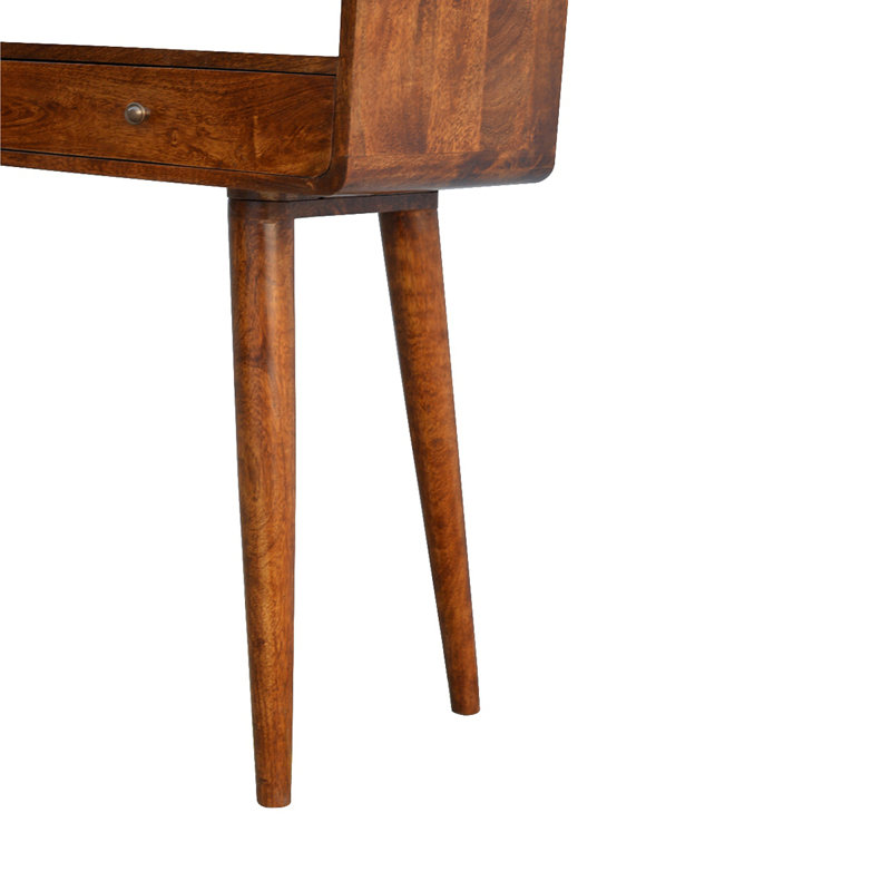 Console en bois massif 35,43 po Celest, Châtaigne