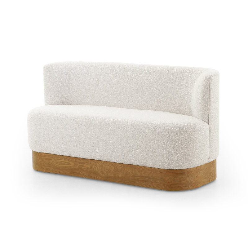 Krista Upholstered Dining Bench, White