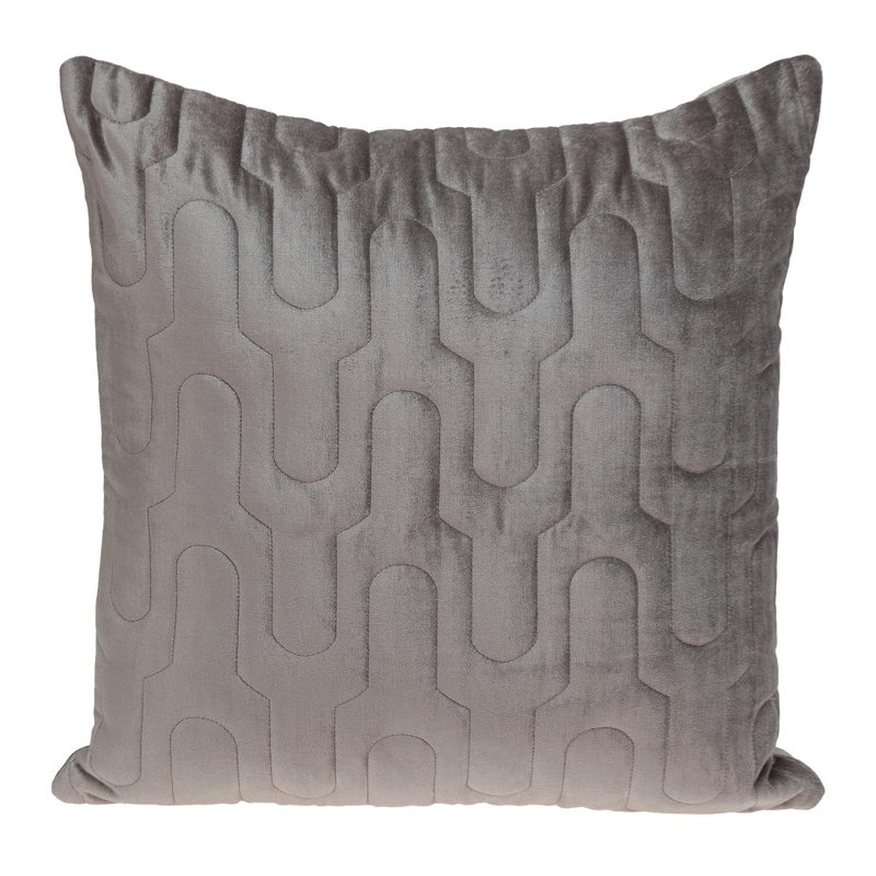 Coussin décoratif, Taupe géométrique luxuriant matelassé