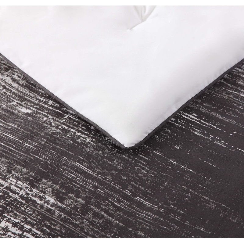 Ensemble d'édredon Vince Camuto Lyon Gris, Édredon double / grand + 2 taies décoratives sta