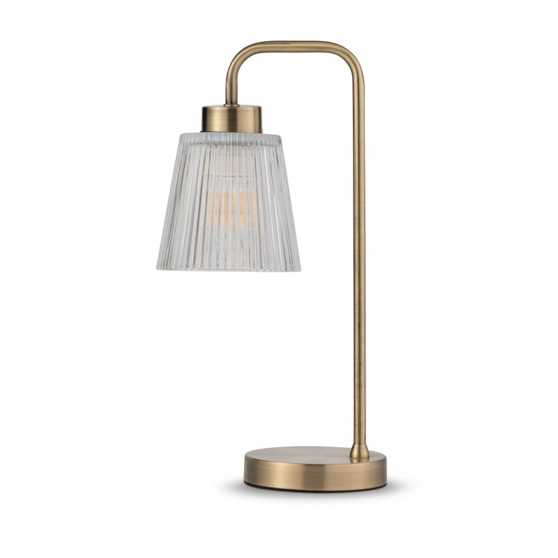 Aubriahna Metal Arched Lamp, Antique Brass, Gold
