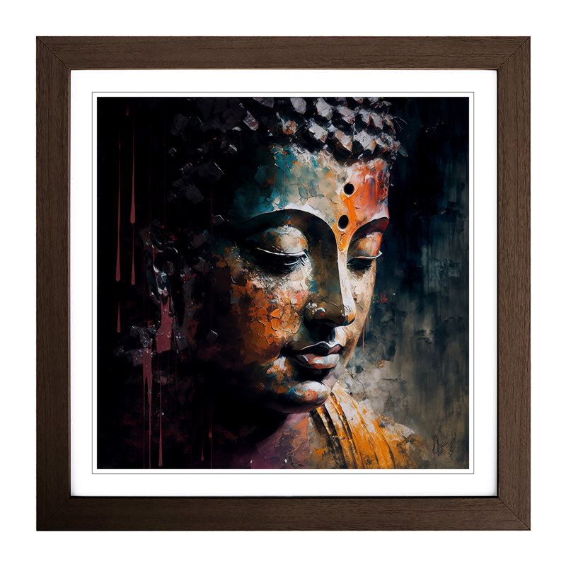 Single Picture Frame Print on Wood, Walnut