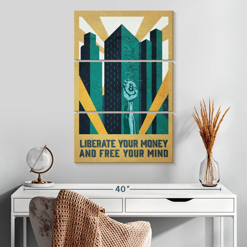 Tergel Bitcoin Quote, 32" H x 20" W