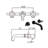 Wall Mounted Optional 2-handle Bathroom Faucet