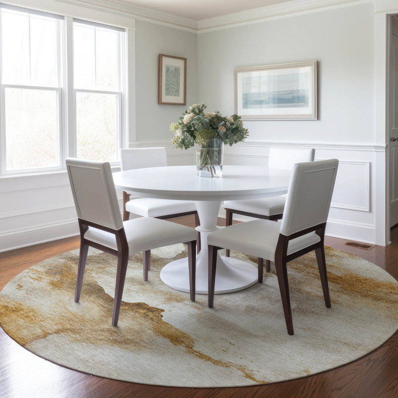 Machine Washable Indoor/Outdoor Xhevrie Beige Rug, Runner 2'3" x 7'6"