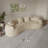 2-Piece Curved Compressed Sectional Sofa, Symmetrical Modular Design-413367905