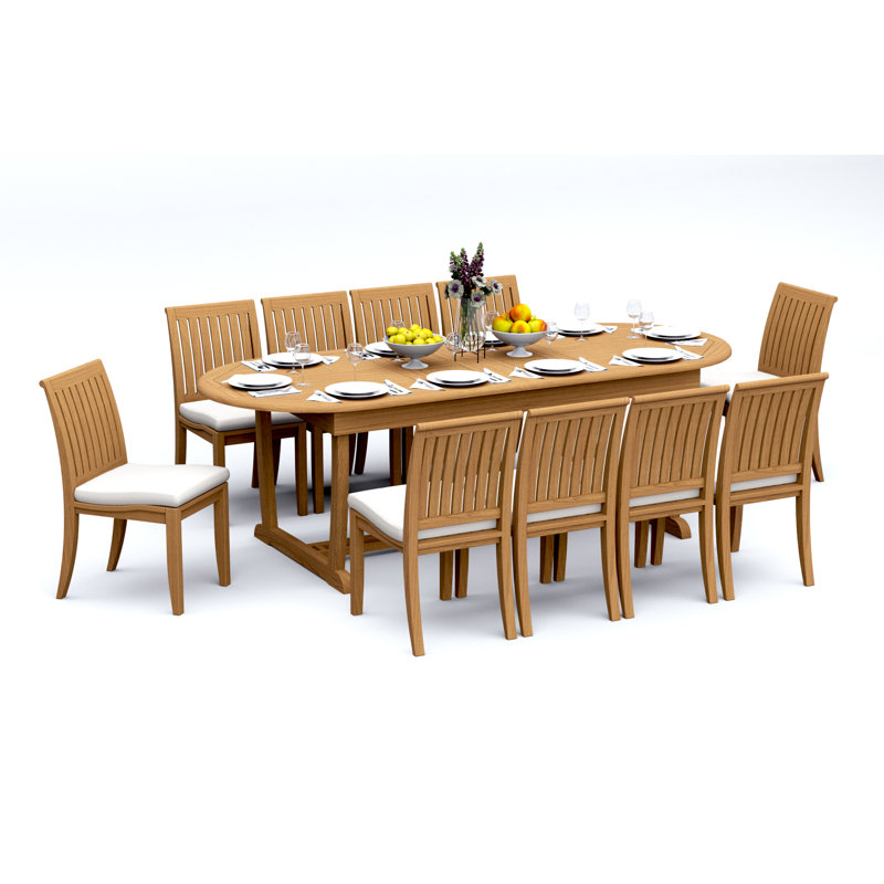 Lagos Outdoor - Piece Teak Dining Set, 10