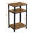 17 Stories Tall End Table, Industrial Side Table With Strong Wooden Shelves, Slim 3-Tier Telephone Table With Metal Frame For Living Room, Small Places - Rustic Brown-792956138