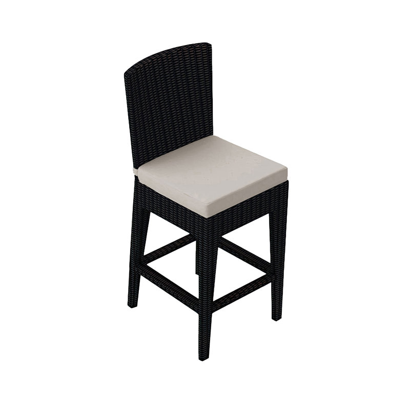 Urbana Outdoor Bar Stool, Canvas Charcoal Sunbrella® Canvas, 25" H