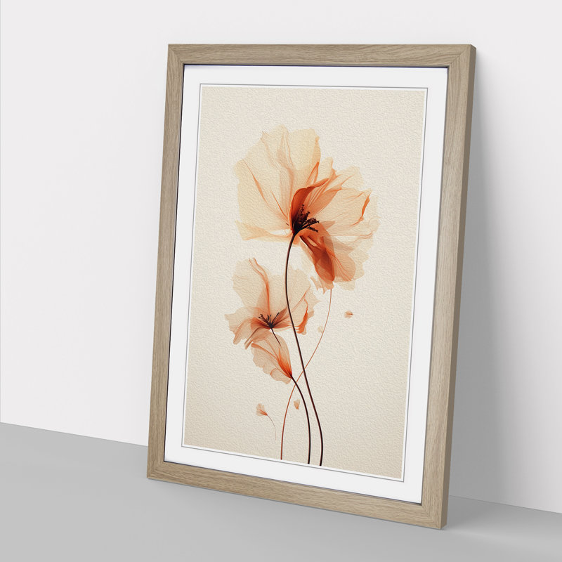 Floral Minimalism - Framed Print, Oak Framed, 34cm H x 25cm W