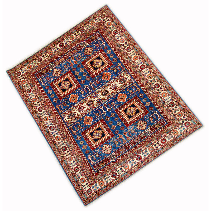 Kazak Hand Woven Wool Area Rug