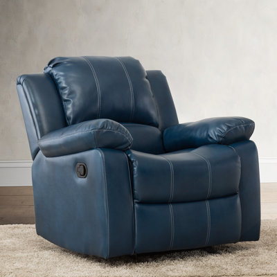 Charlotte Navy Blue Leather Gel Recliner