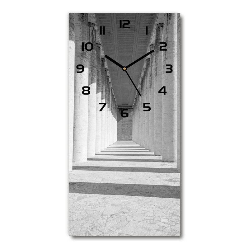Jailin Glass Wall Clock, Grey/Black
