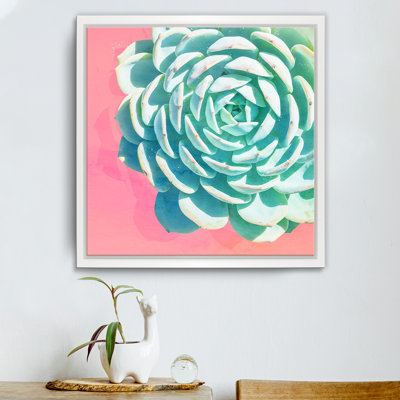 Succulent 'Awaken II' Graphic Art on Canvas
