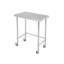Table de travail robuste en acier inoxydable certifié NSF, usage commercial intensif - Base ouverte - Plateau antirouille facile à nettoyer - 45,7 x 81,3 x 88,9 cm - Avec roulettes