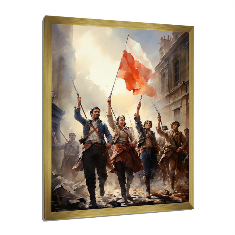 Caselton Révolution française II, H 32 po x l 16 po x P 1 po, Encadrement doré